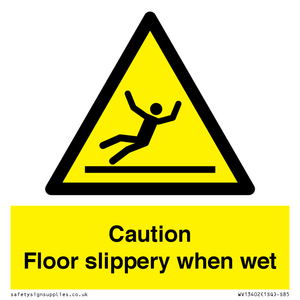 Caution Floor slippery when wet